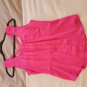 E&M Pink Tank Sz S